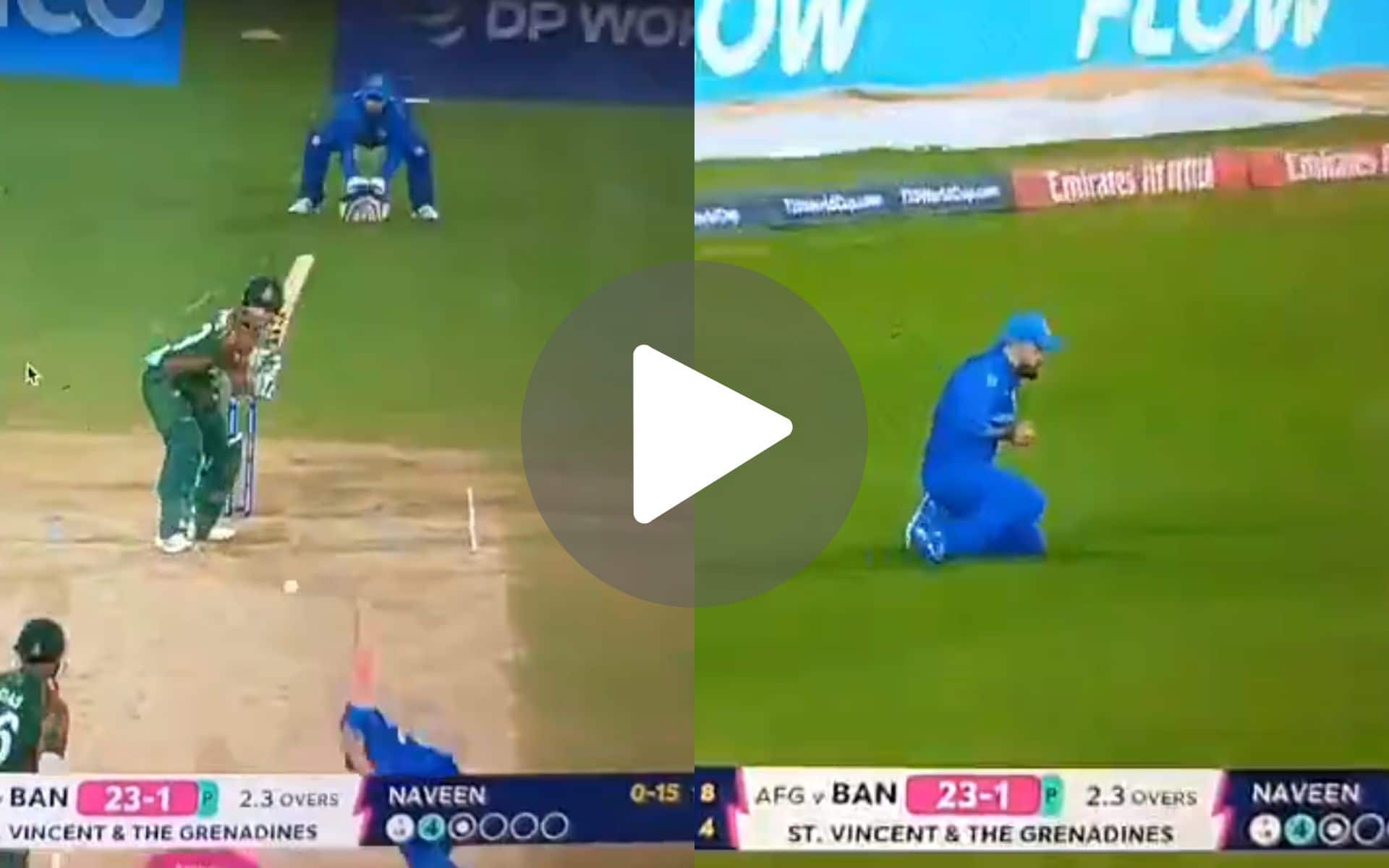 [Watch] Naveen-ul-Haq Gives 'Evil Smile' As He Outfoxes Najmul Shanto With A Slow Ball